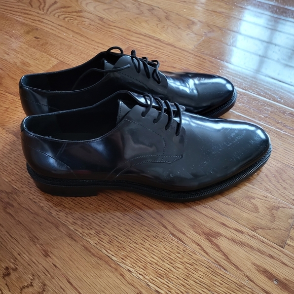 Burberry Glossy Black Leather Derbys